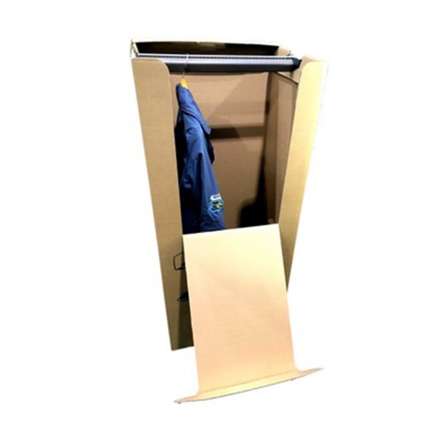 Kleiderkarton mit Kleiderstange für hängende Kleidung